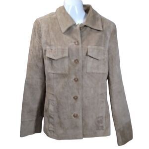 Genuine suede leather jacket M